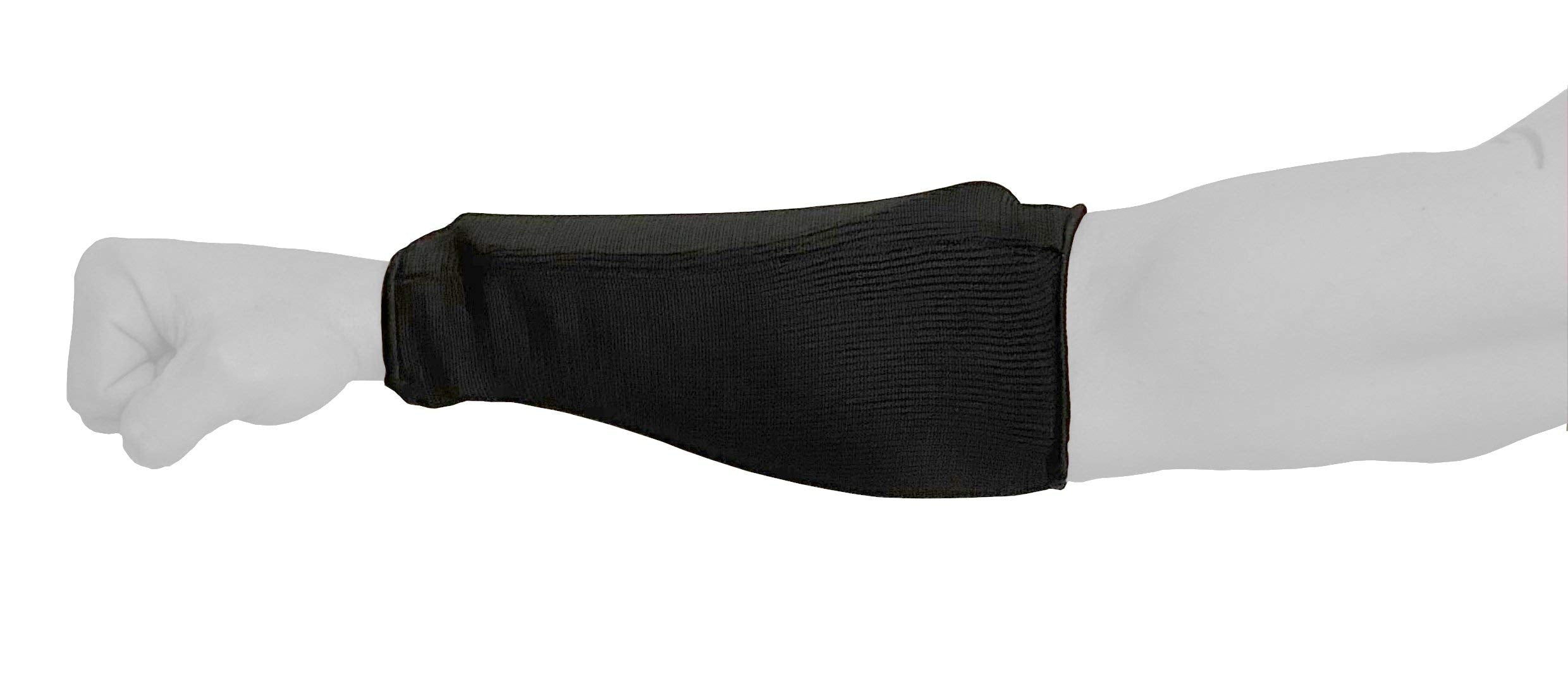 Sedroc forearm guards worn during sparring demonstrating secure fit