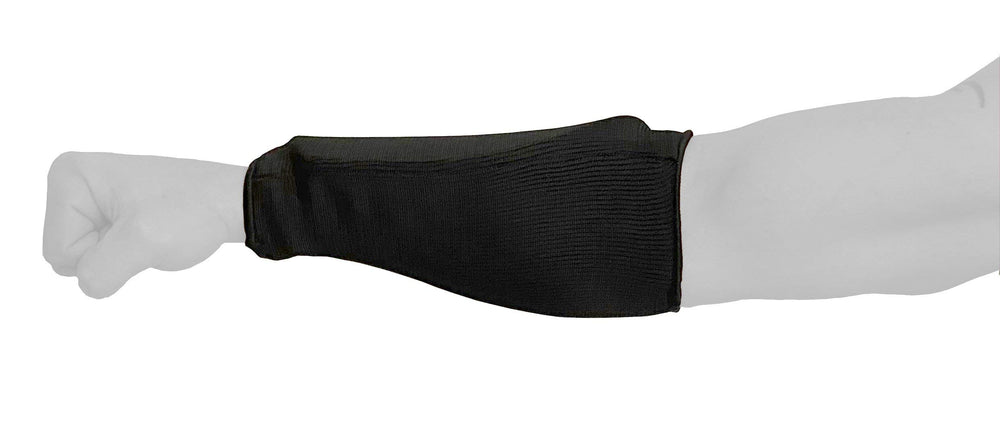 Sedroc forearm guards worn during sparring demonstrating secure fit