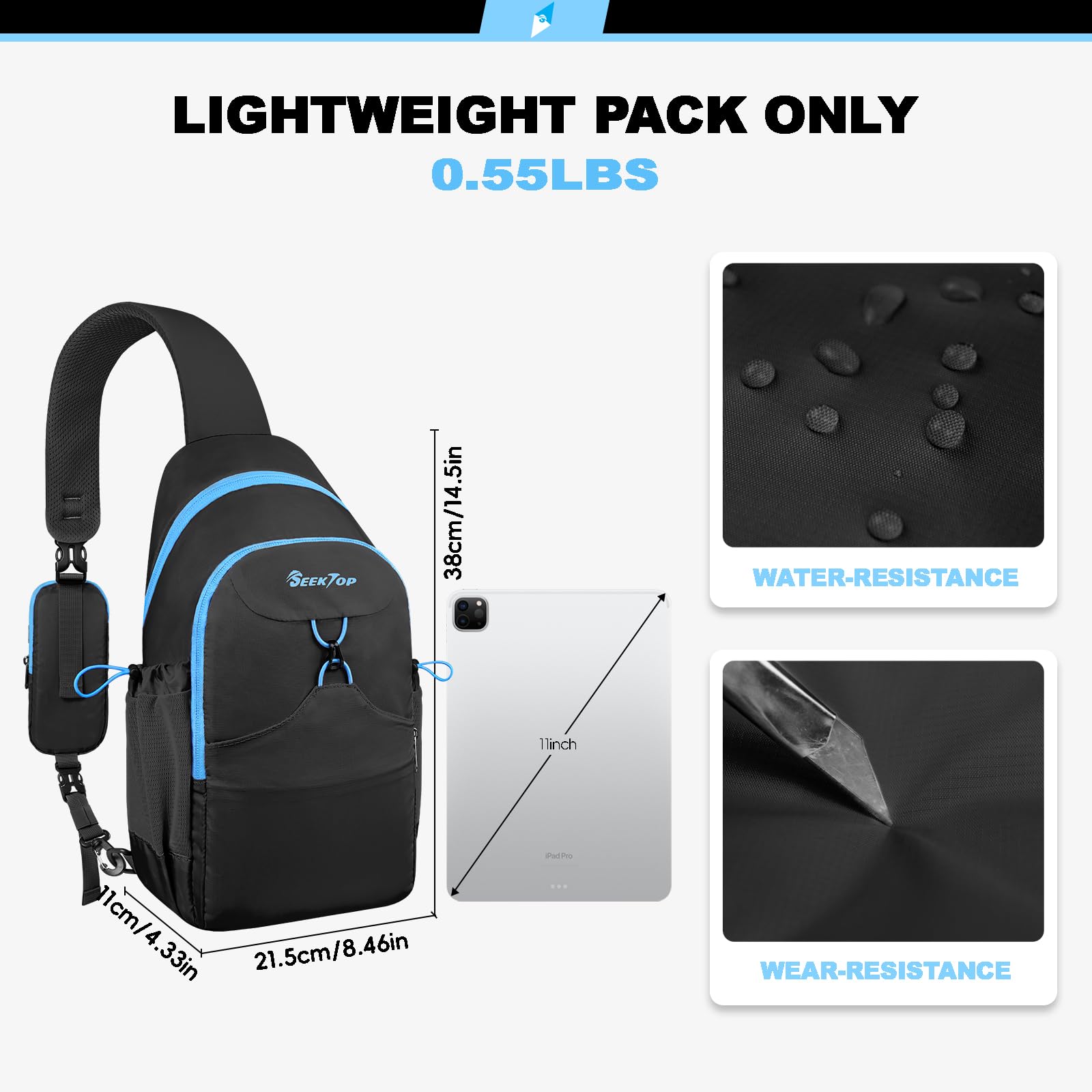 Seektop back panel with hidden RFID pocket protecting card data