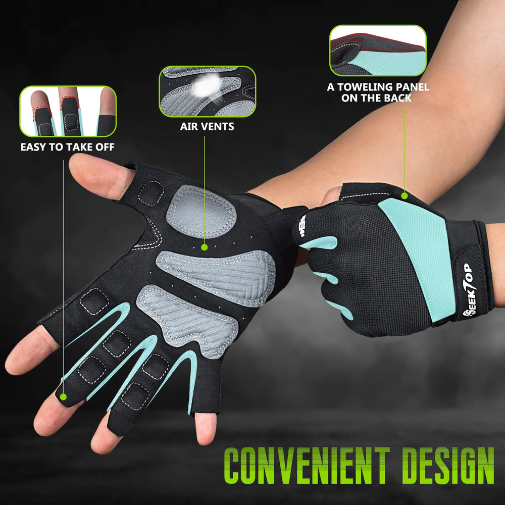 Seektop close-up of padded palm showing 4mm cushion improving grip and comfort