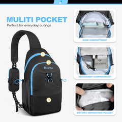 Seektop main compartment open showing tablet and organized storage