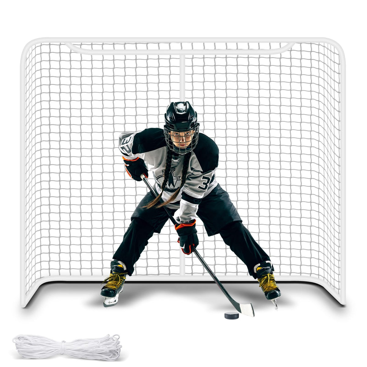 Seenelling front view of 72-inch replacement net showing full coverage and fit