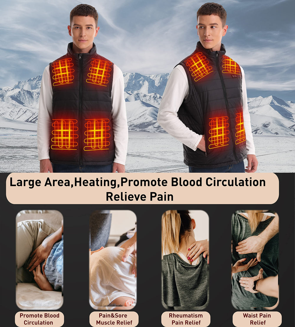 Seenew vest on mannequin with ruler for size and fit comparison and layering benefit