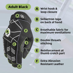 Seibertron B-A-R PRO 2.0 palm close-up highlighting silicone grip and shock absorption benefit