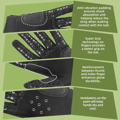 Seibertron sizing chart and glove next to ruler for accurate fit guidance benefit