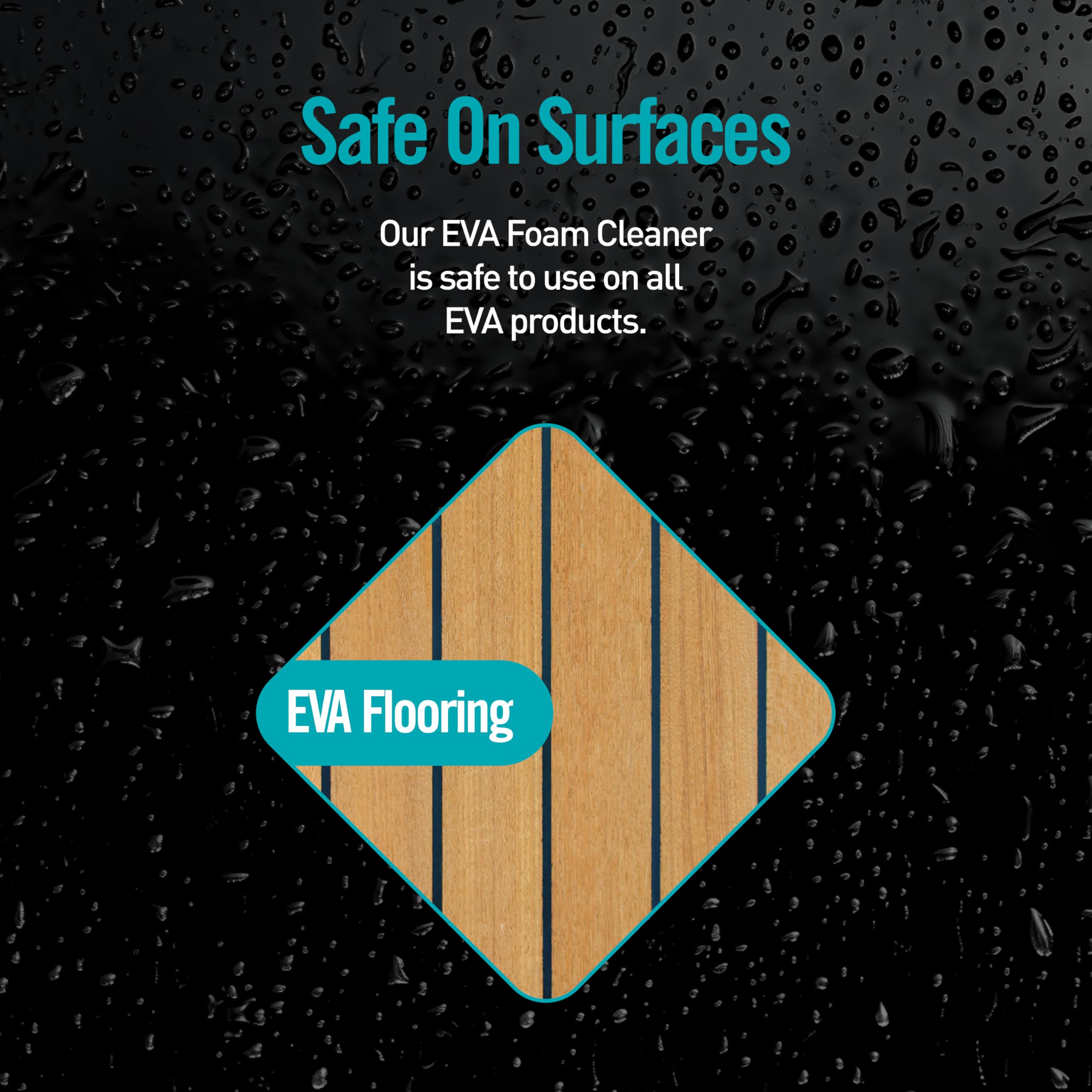 Seipel Marine before and after on foam deck demonstrating stain removal