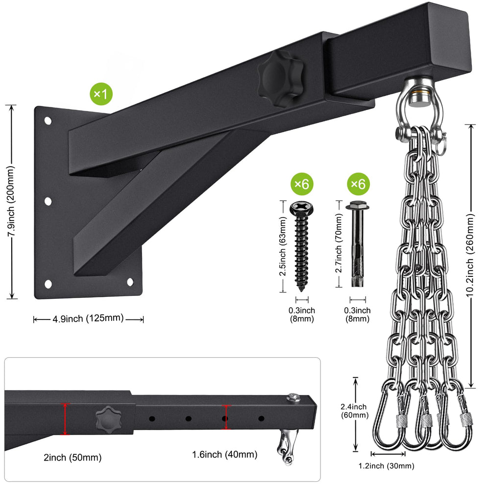 SELEWARE supplied chains and mounting hardware ready for easy assembly