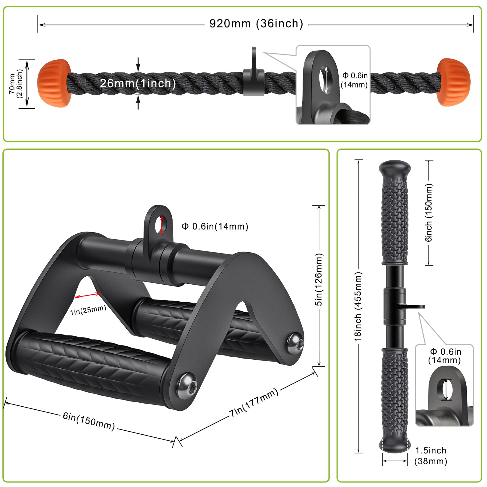 SELEWARE double D row handle detail with soft rubber grip for comfortable rows
