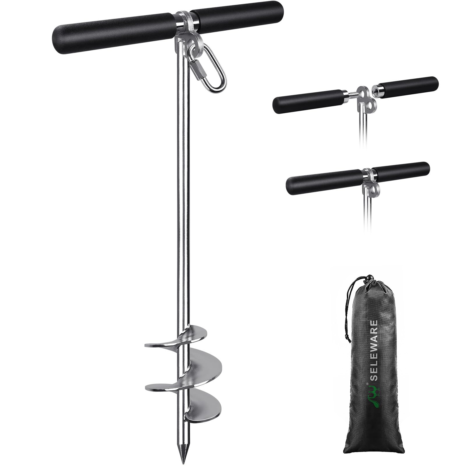 SELEWARE front view of 26 inch anchor showing full length and helix for secure hold