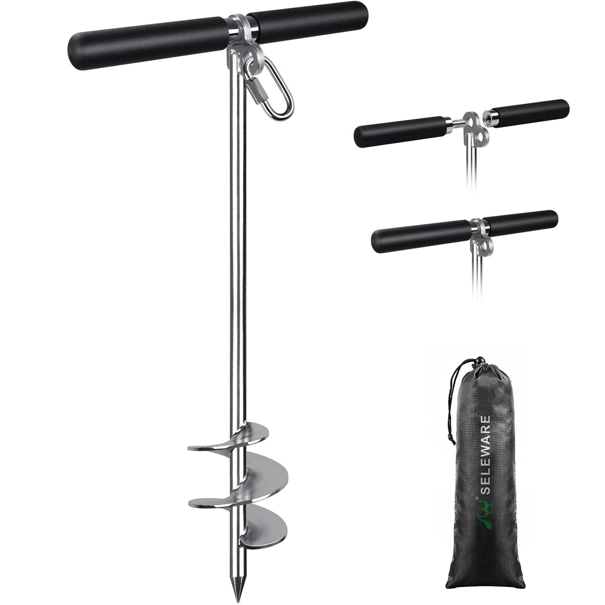 SELEWARE front view of 26 inch anchor showing full length and helix for secure hold
