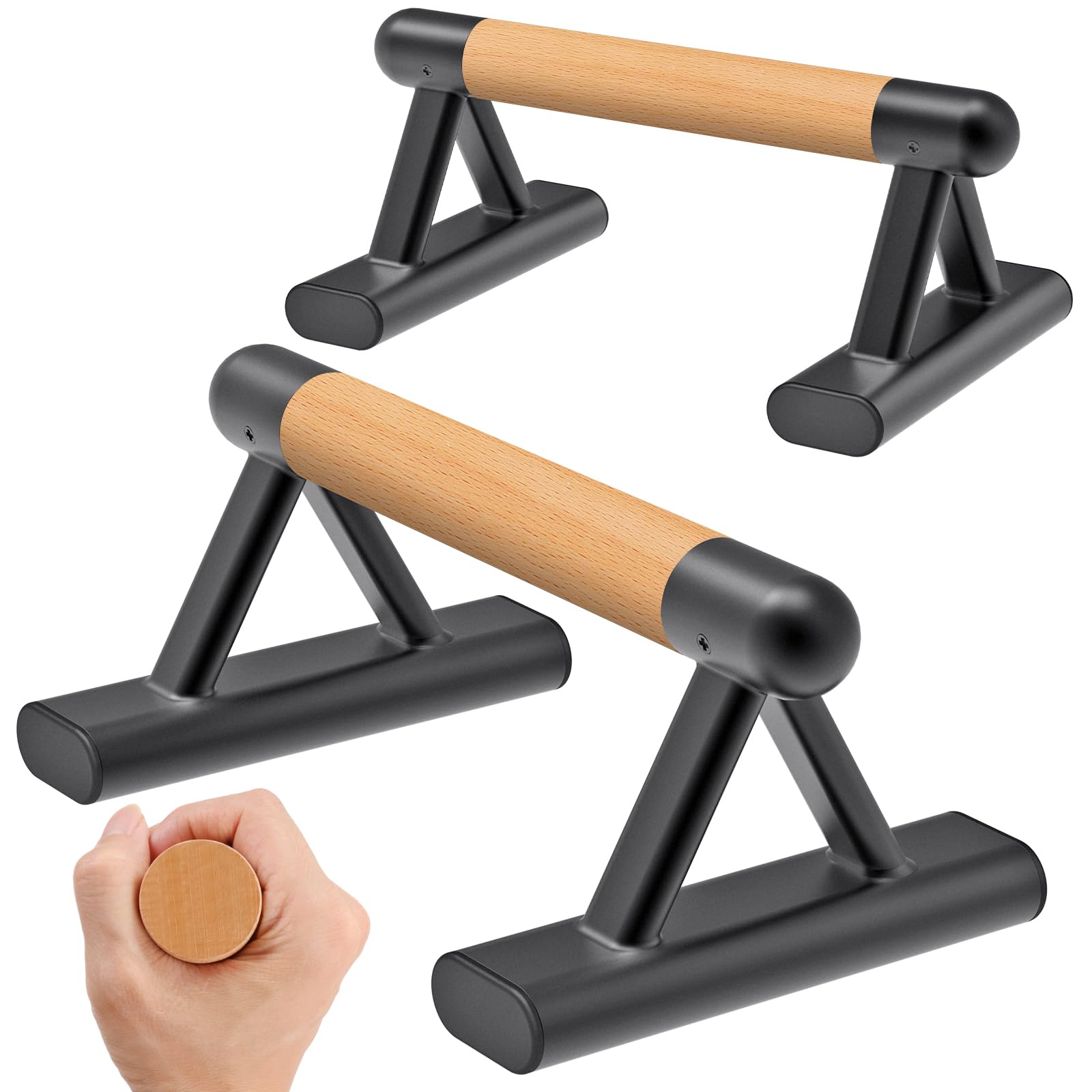 SELEWARE front view showing stable parallettes and compact design benefit