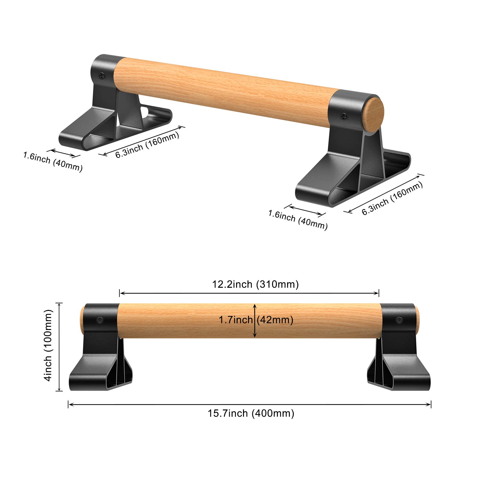 SELEWARE parallettes in a home gym setting illustrating versatile training setup