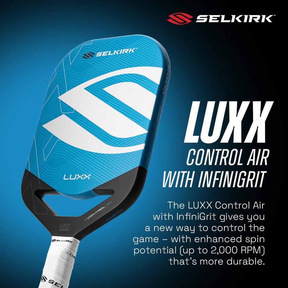 Selkirk LUXX Control handle grip detail showing EVA comfort and reduced vibration benefit