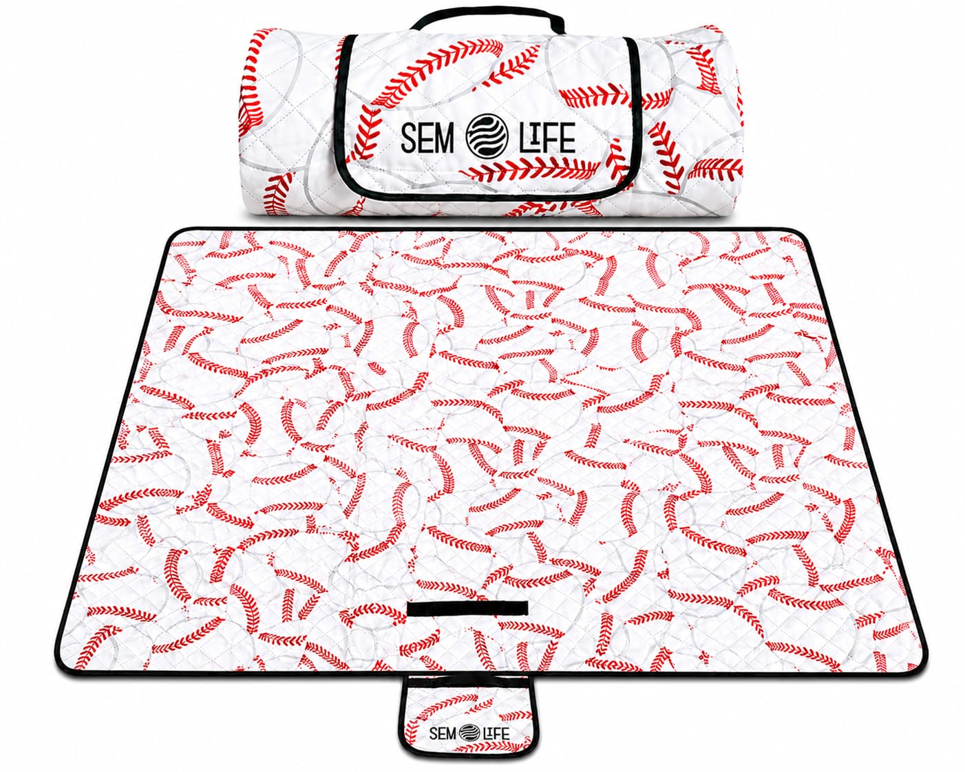 SEM LIFE front view showing full XL blanket and dimensions for coverage