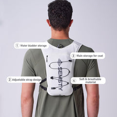 SEMSTY breathable back panel and bladder sleeve for reduced sweat