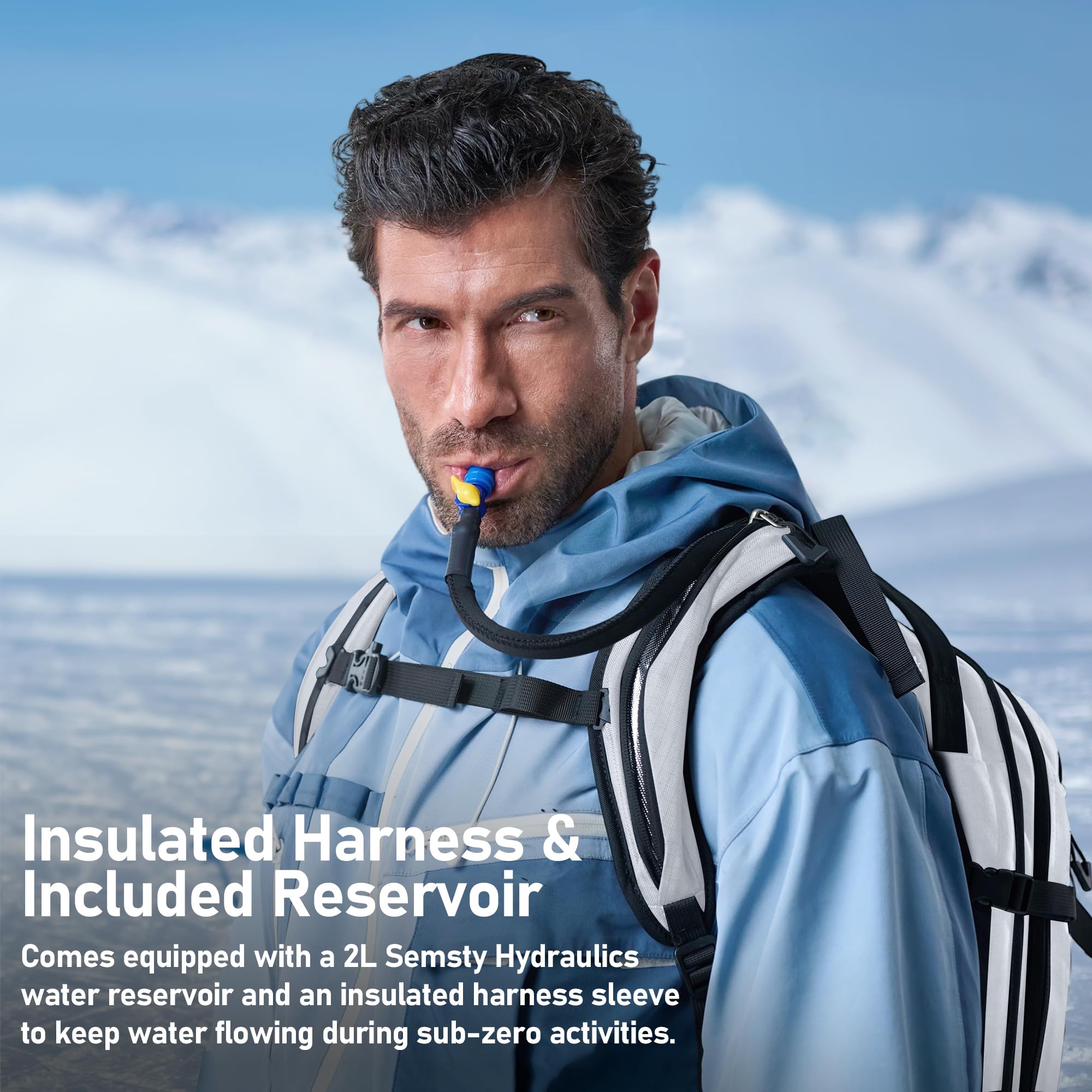 SEMSTY ski and snowboard straps secure boards for hands-free transport