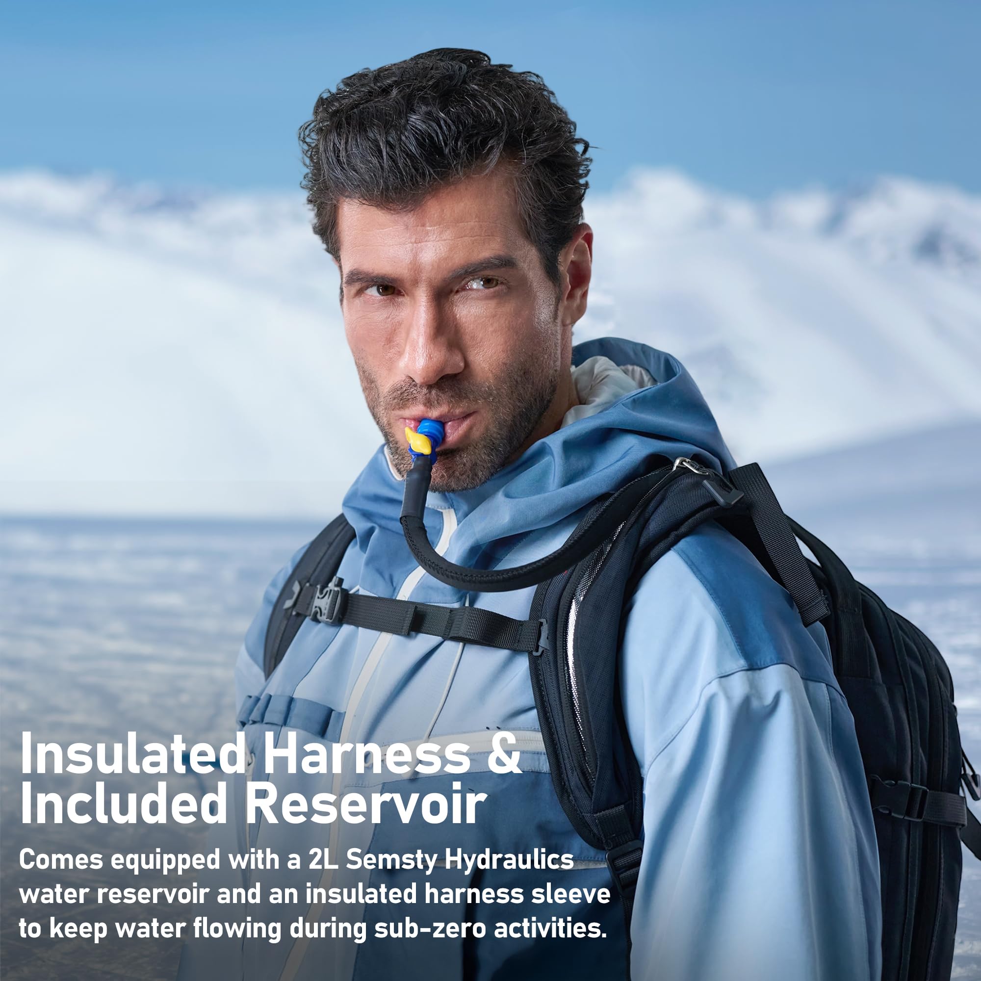 SEMSTY waterproof tarpaulin bottom detail, resists snow and moisture penetration