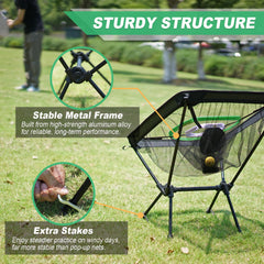 SENSECLUB close-up of aluminum frame showing durability and stable practice benefit