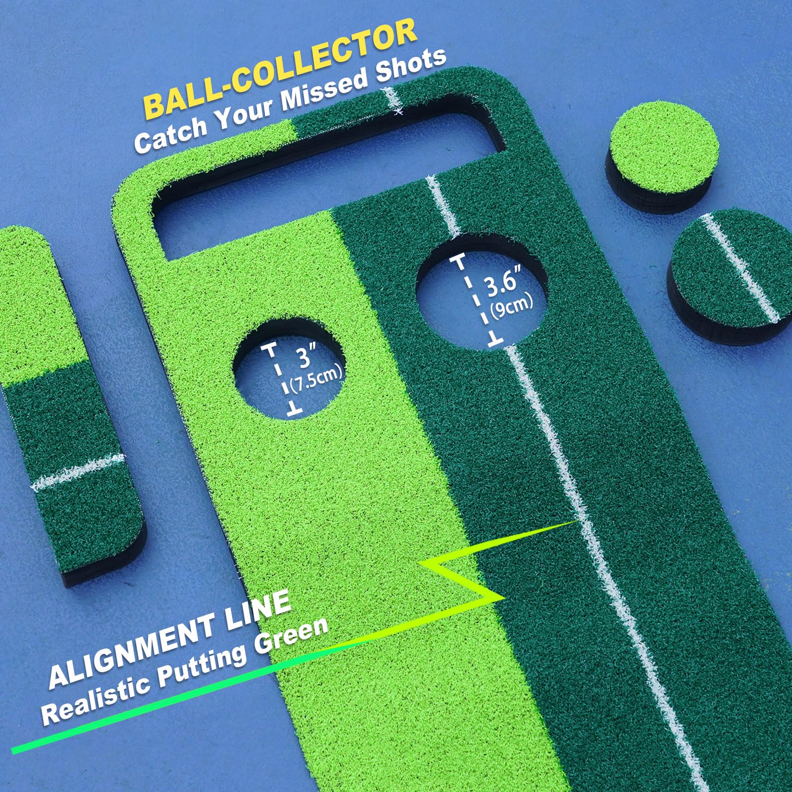 SENSECLUB turf close-up highlighting realistic texture for accurate roll