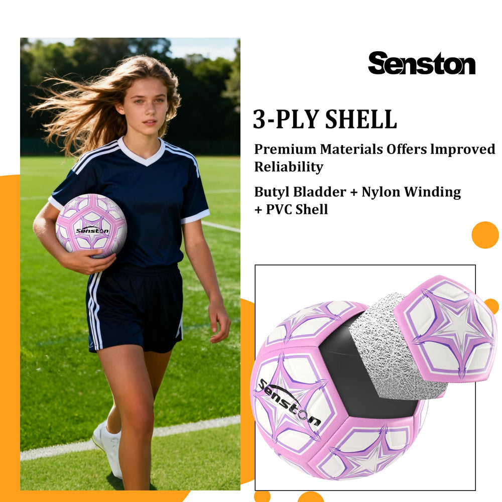 Senston ball in action on grass showing reliable flight and bounce