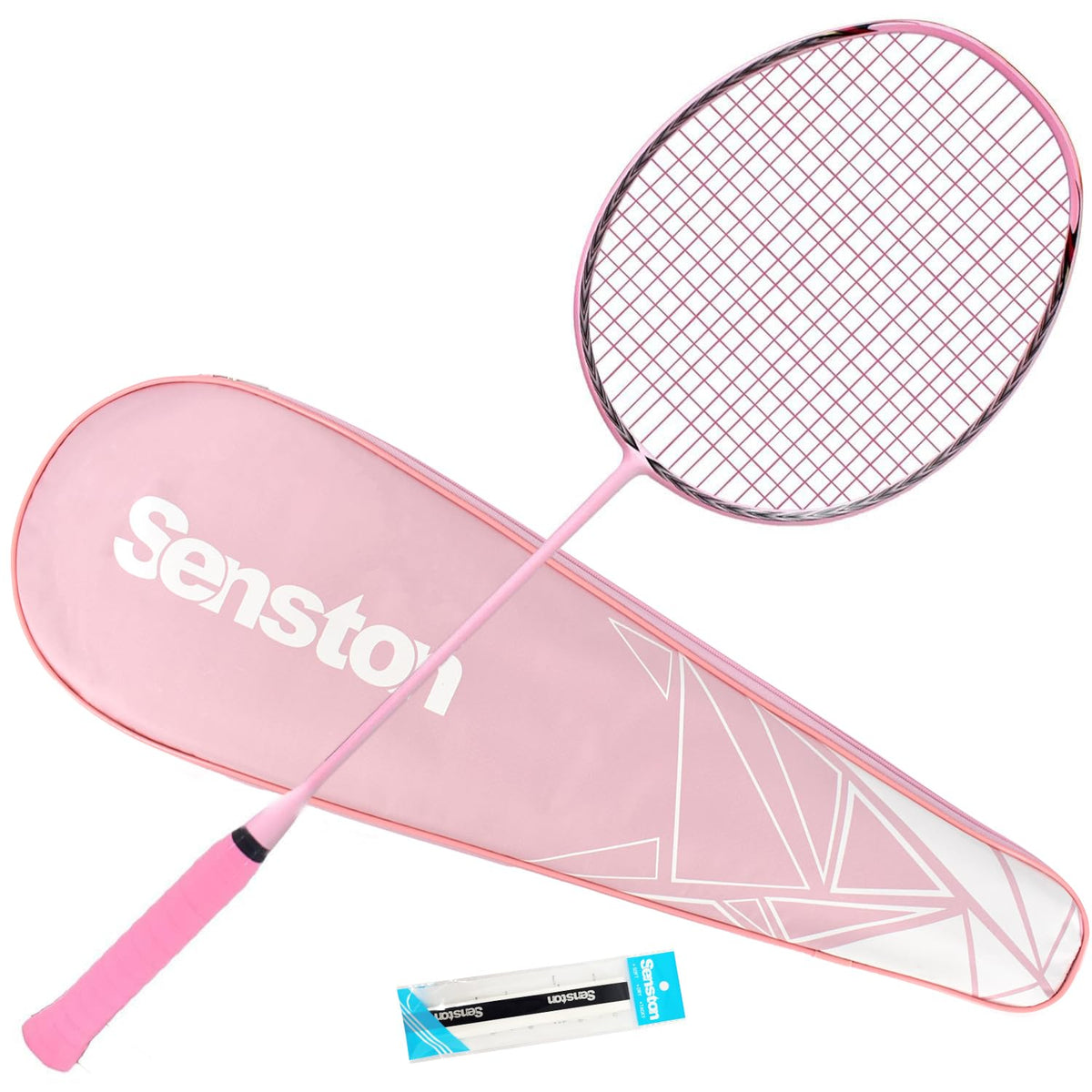 Senston N90 front view in pink showing isometric head and larger sweet spot benefit