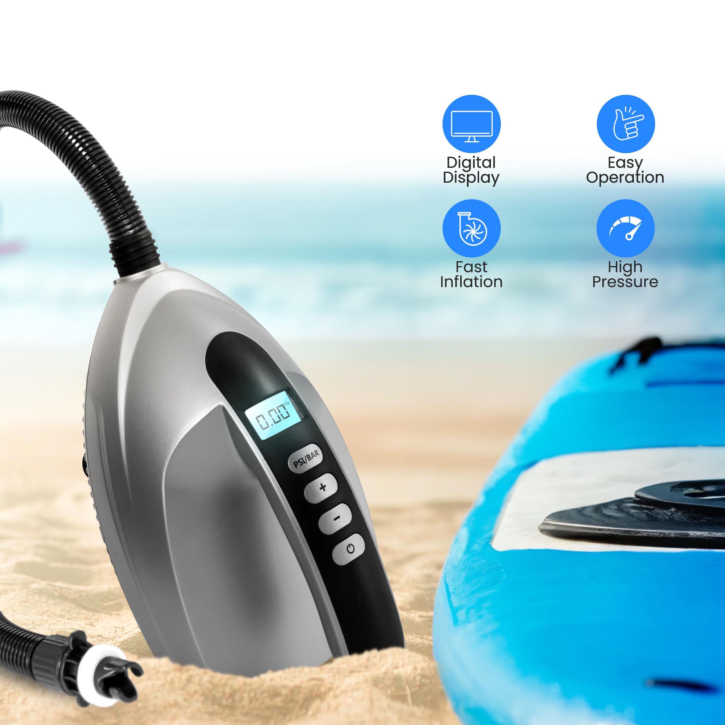 SereneLife carry handle and compact body for easier transport and storage