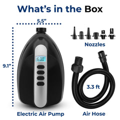 SereneLife detachable high-pressure hose connected for reliable inflation