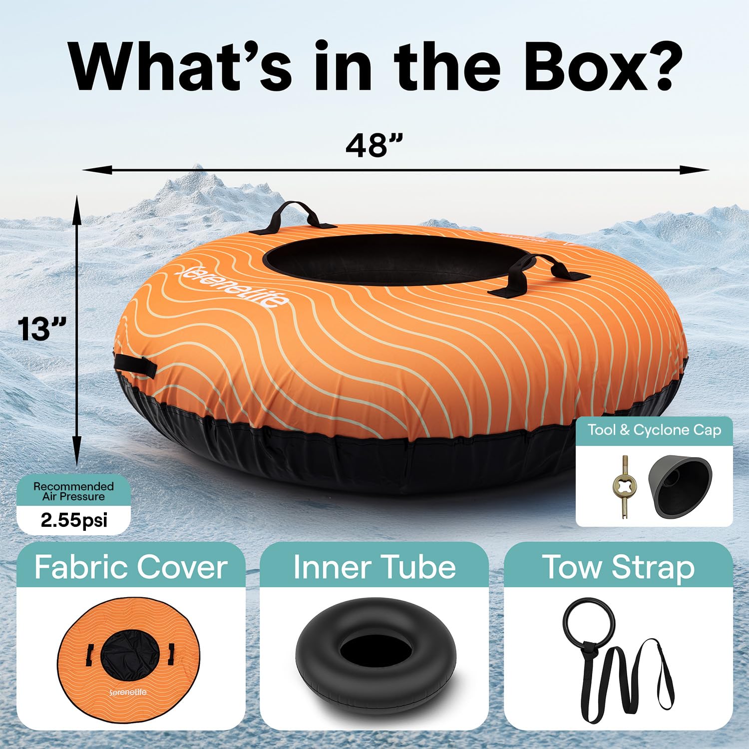serenelife folded tube stored in trunk showing compact portability for travel