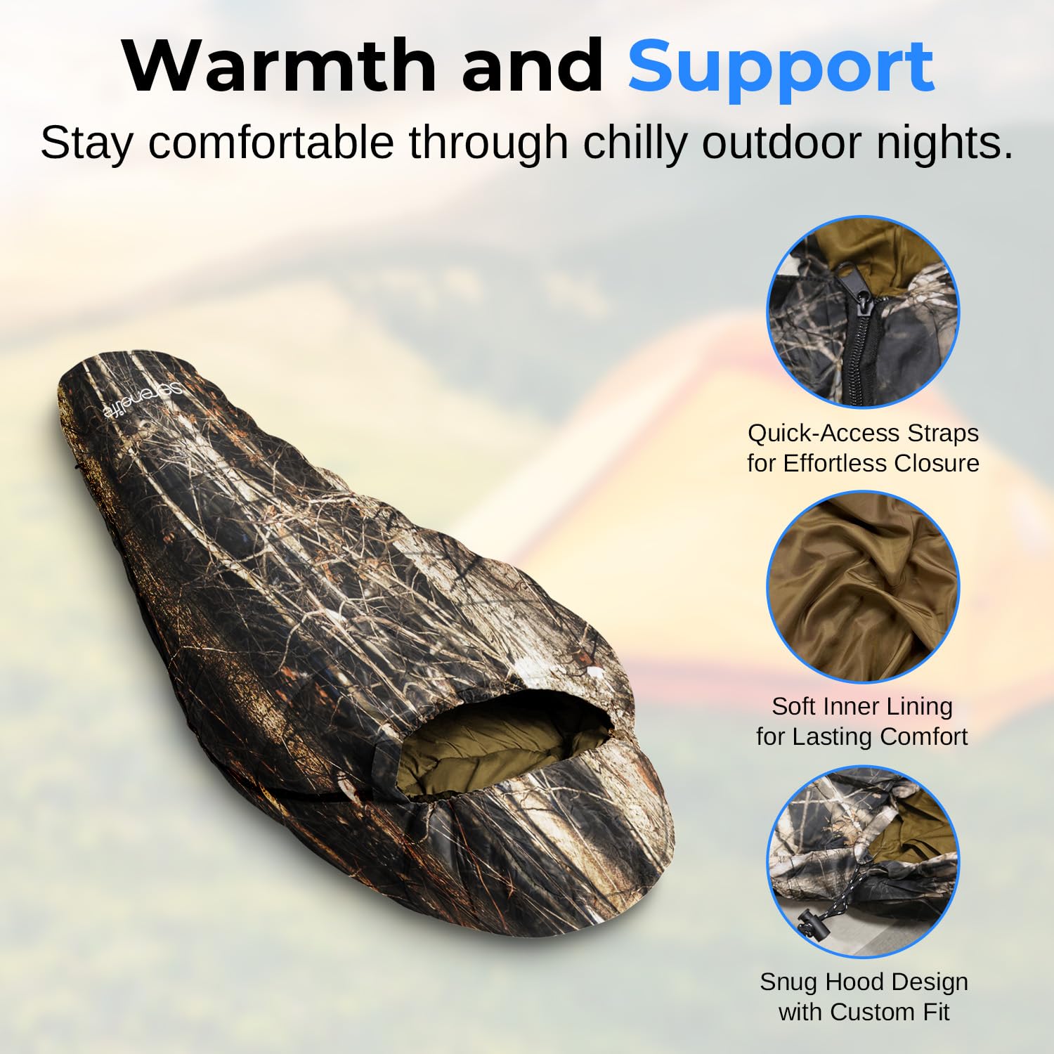SereneLife close-up of fabric texture and waterproof shell demonstrating durable protection