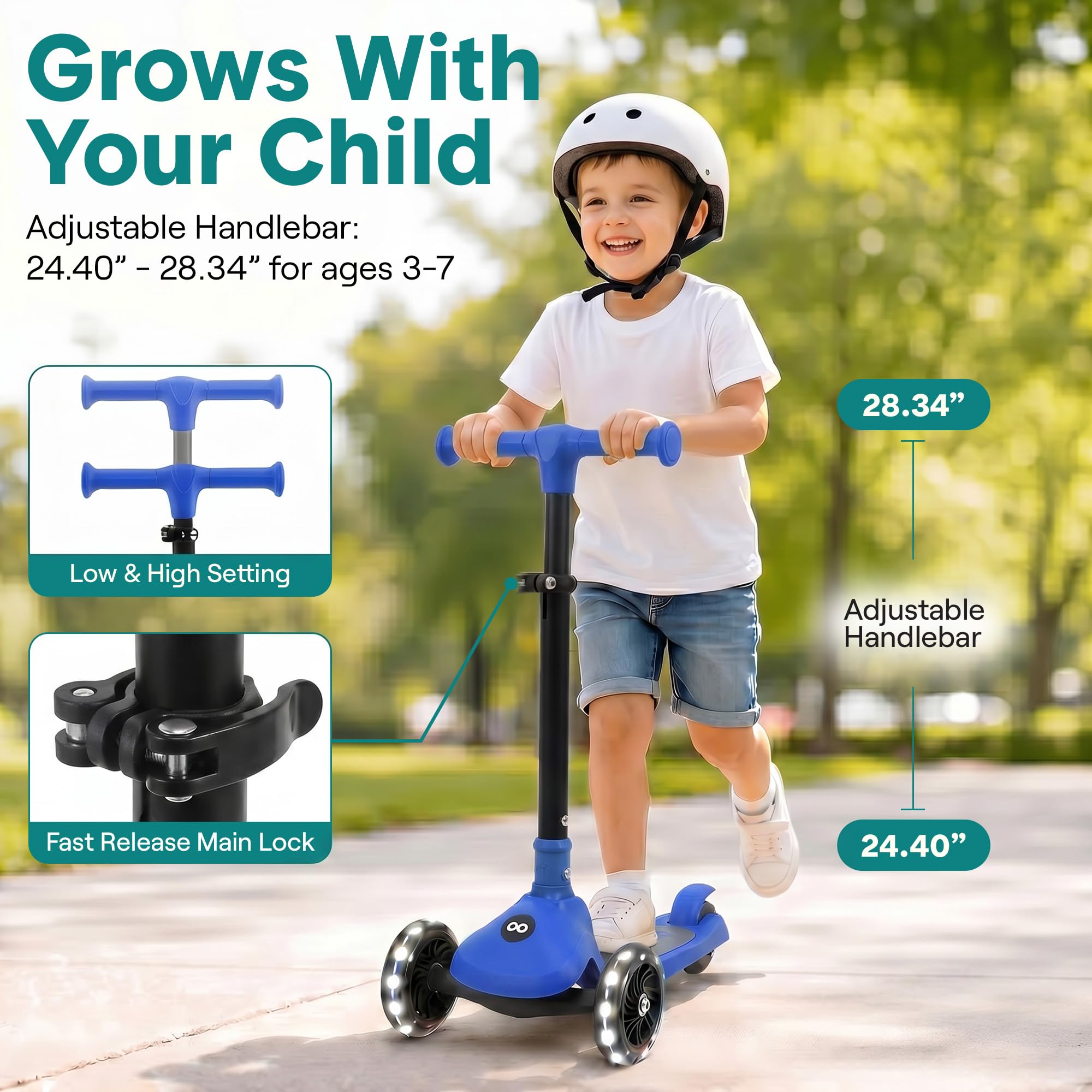 SereneLife scooter folded compact for easy transport and storage