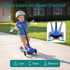 SereneLife scooter adjustable handlebar close-up for growing child comfort