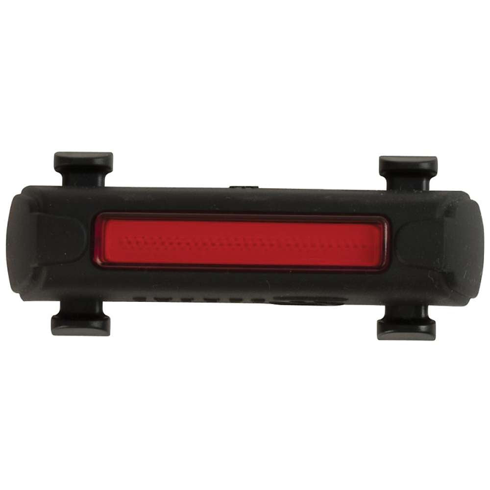 Serfas Thunderbolt front view showing LED strip and compact mount for safer visibility