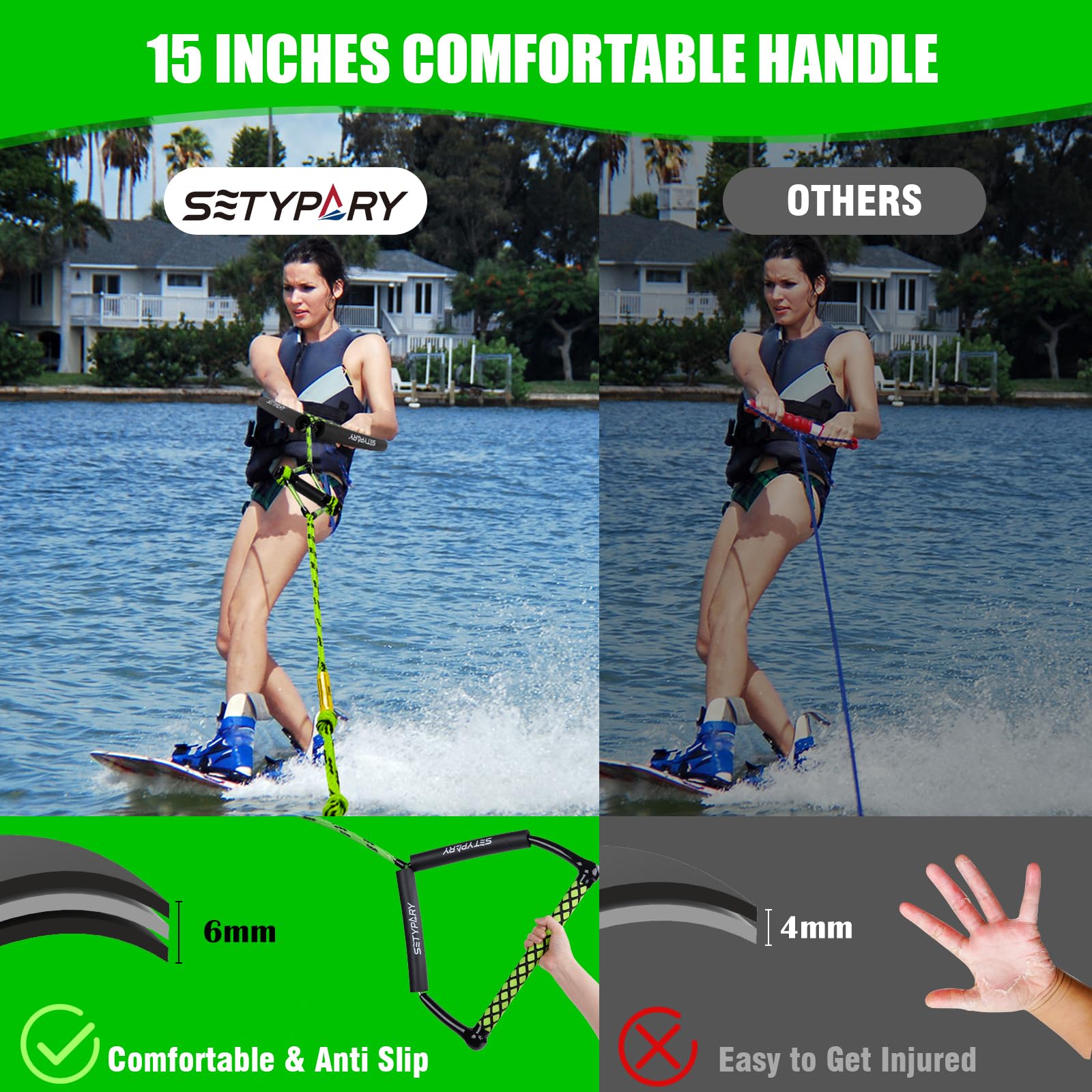 SETYPARY floating rope on water surface for easy retrieval after falls