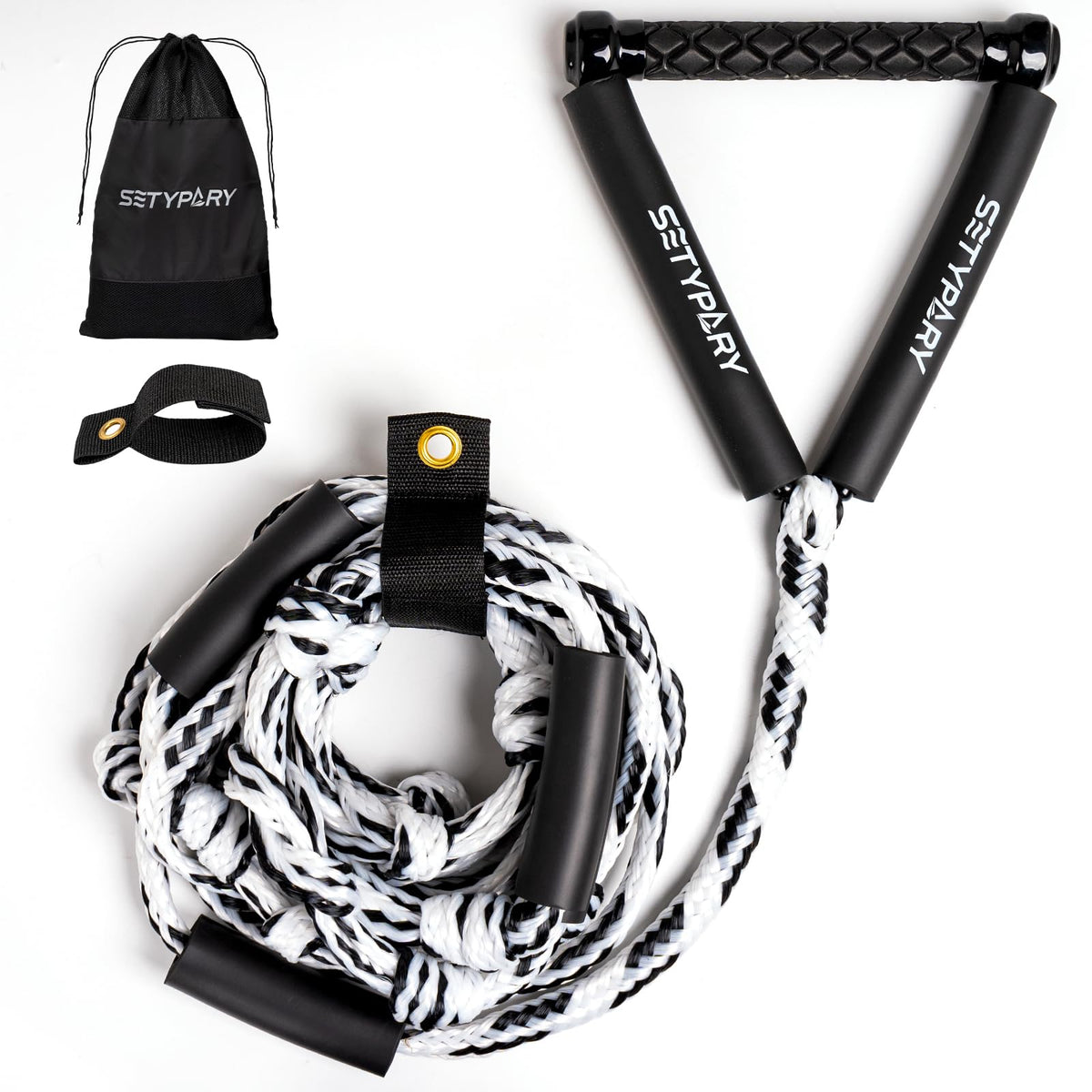 SETYPARY front packaging showing rope and handle, highlights durability