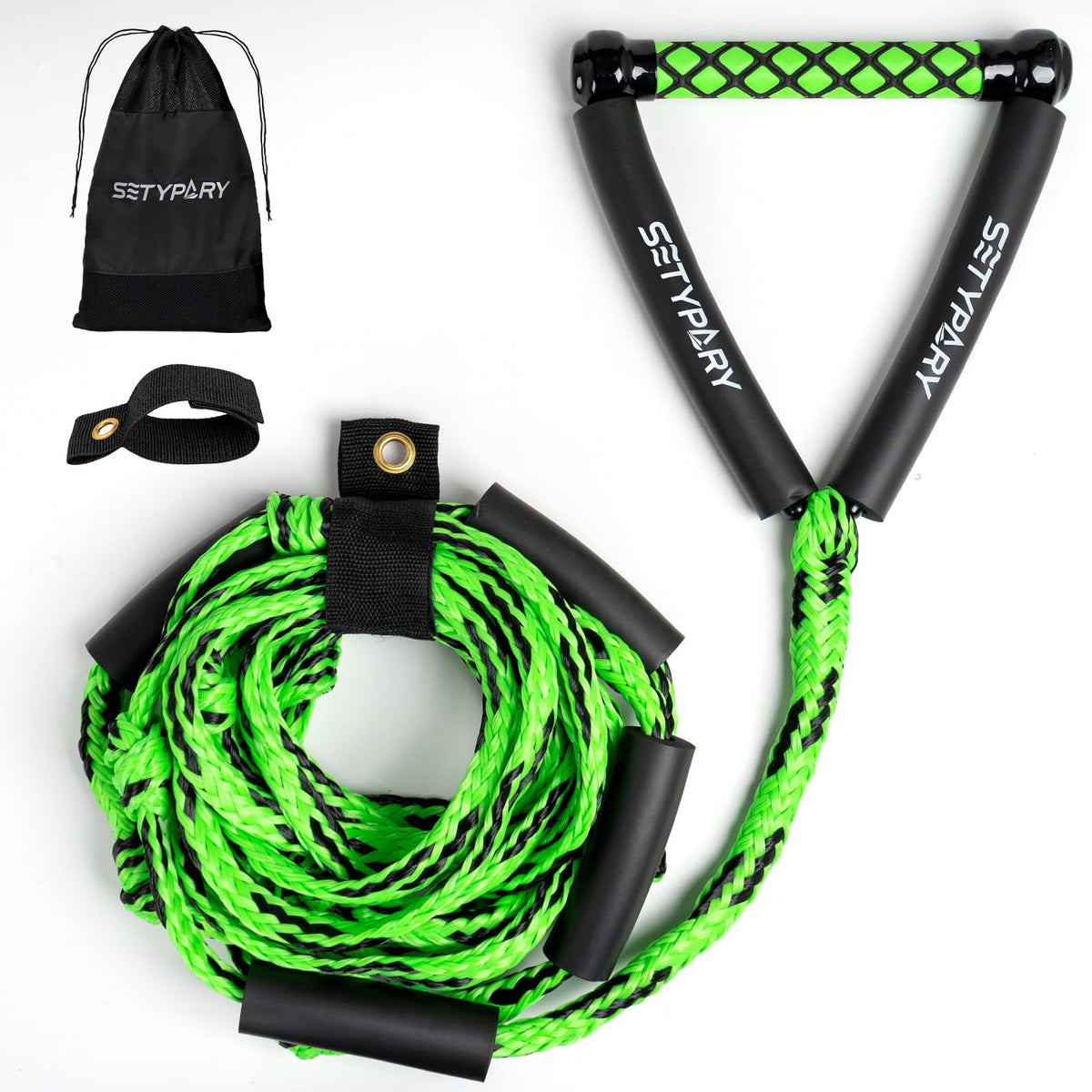 SETYPARY front packaging showing rope and handle, highlights durability