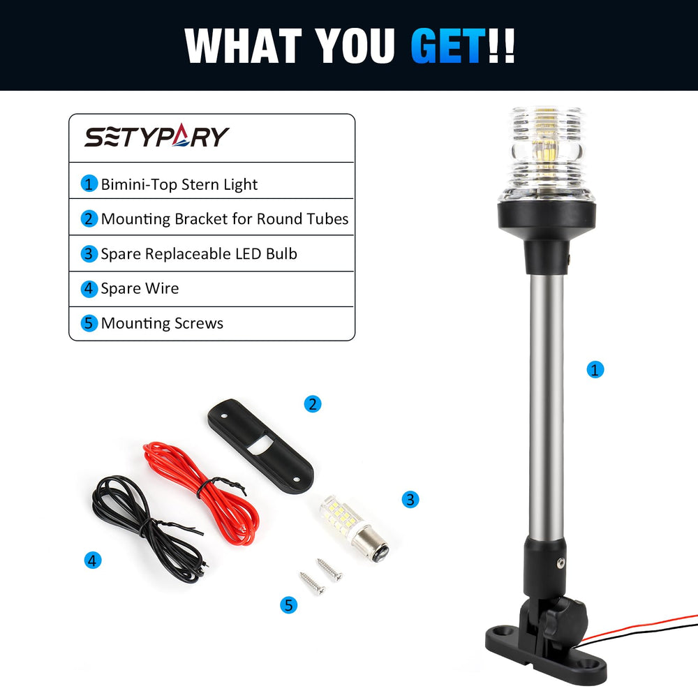 SETYPARY mounted on bimini rail demonstrates quick round-tube installation benefit
