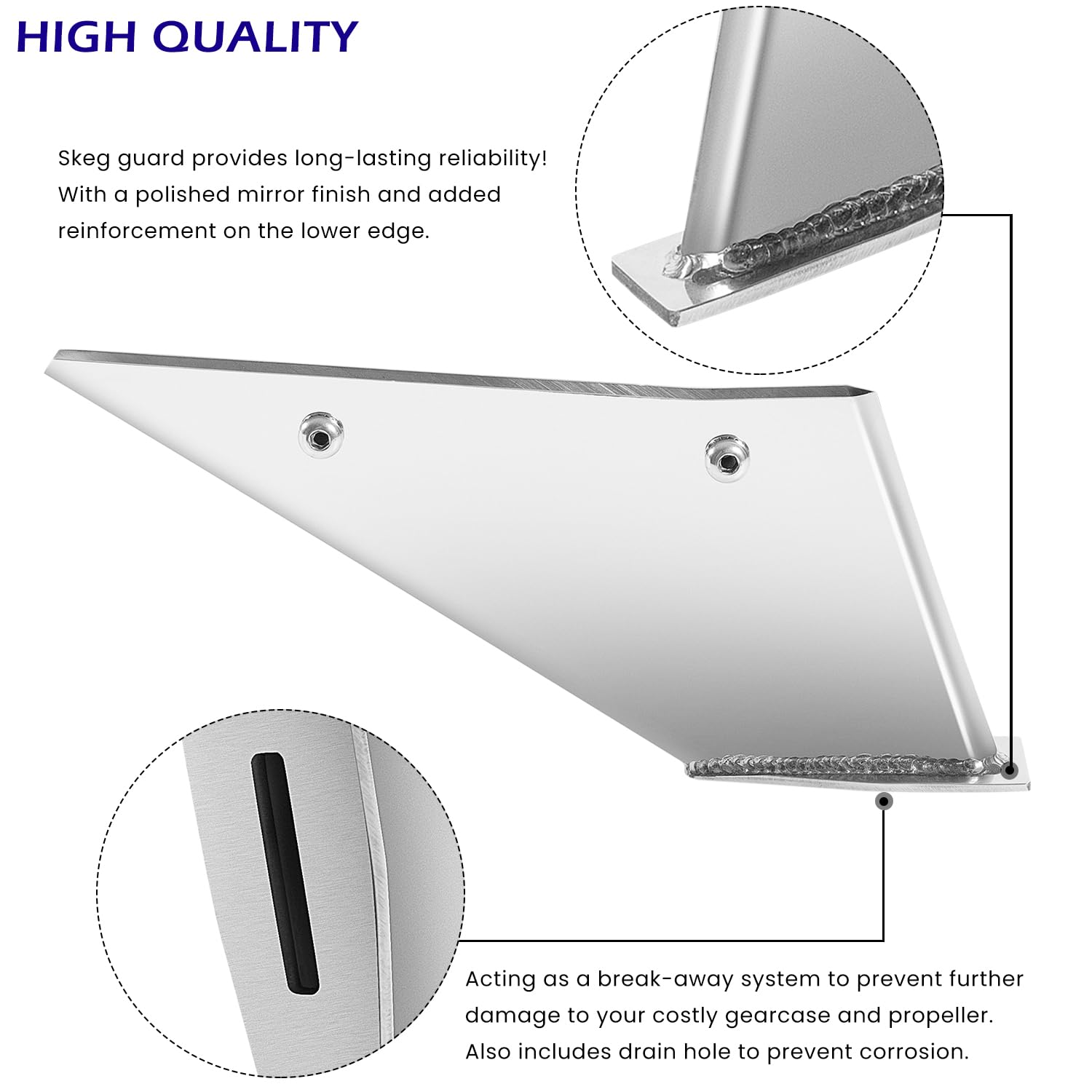 sevencow skeg protector installed on a Mercruiser Bravo demonstrating easy DIY fit