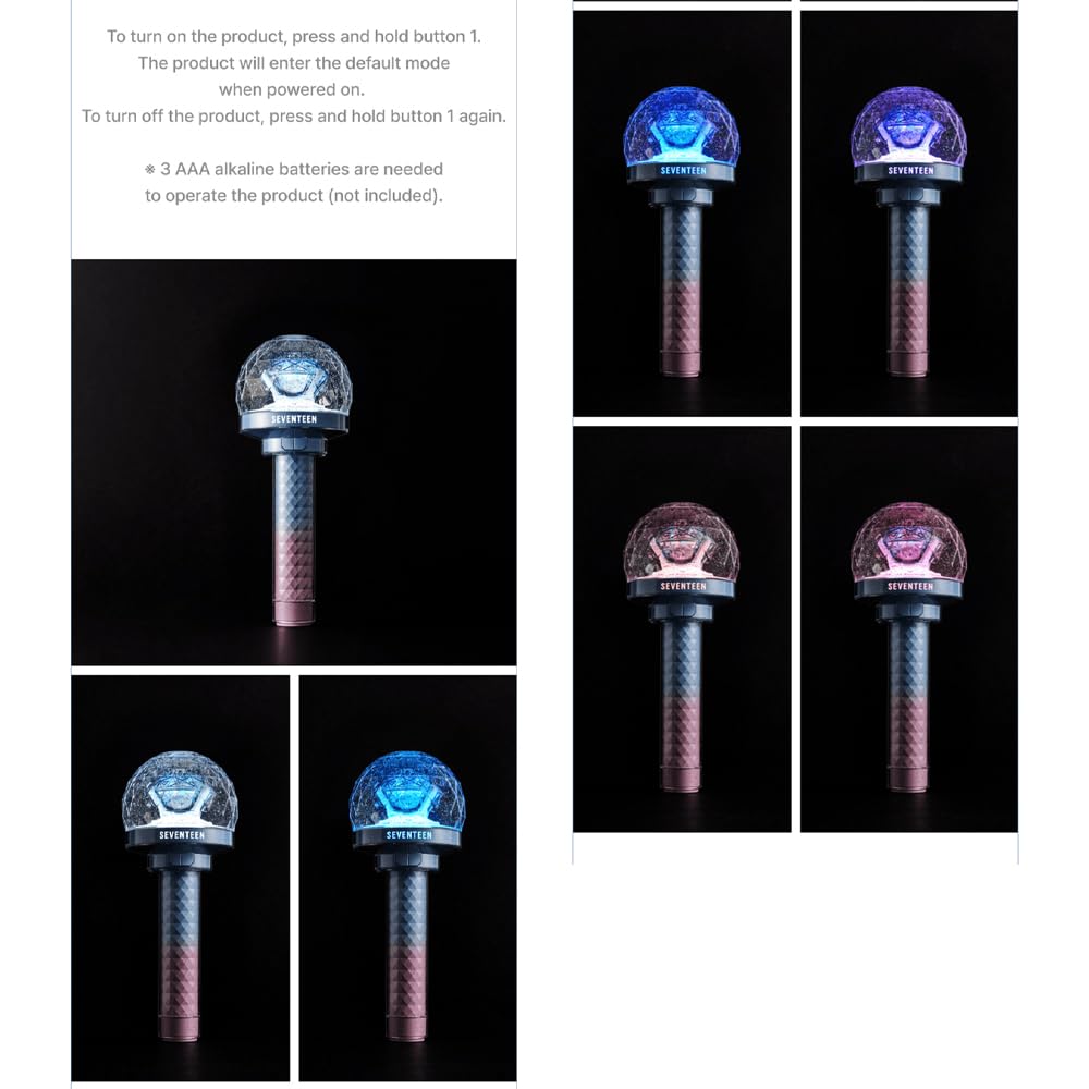 SEVENTEEN light stick next to a ruler for size and scale clarity before purchase