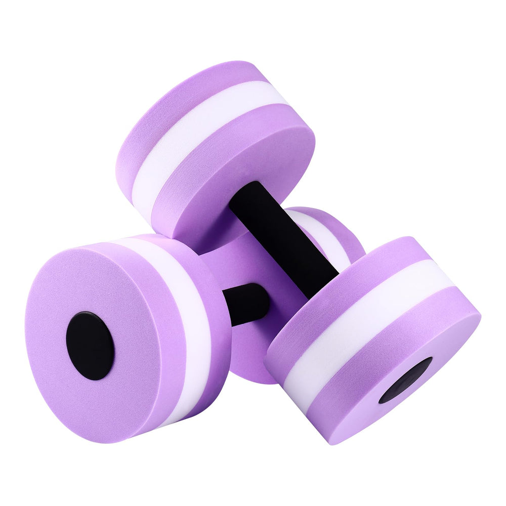 SEWACC front packaging showing two foam aquatic dumbbells and benefits