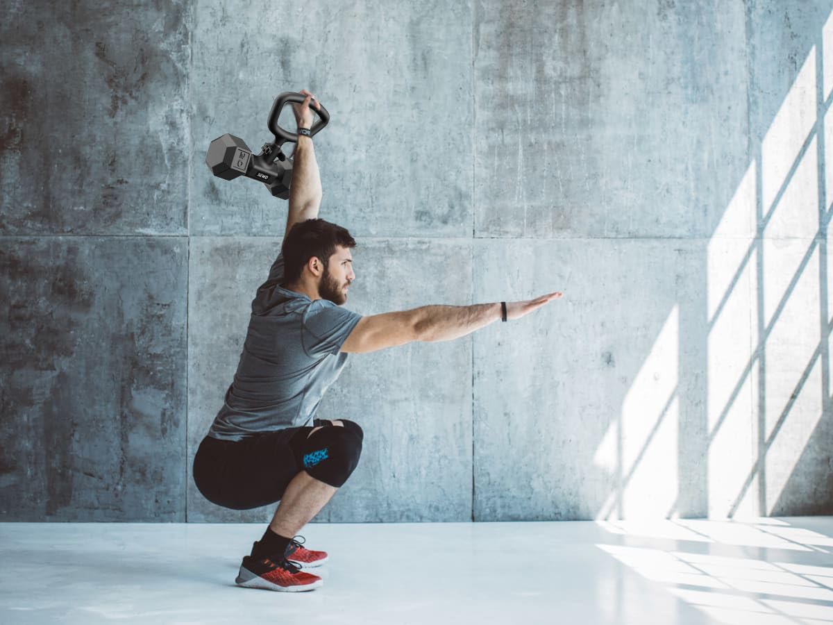 SEWD converter in home gym setting showing space-saving kettlebell solution benefit
