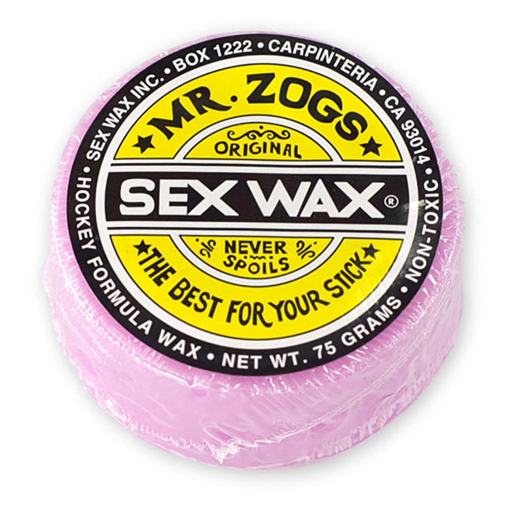 Sex Wax hockey stick bar on taped blade showing improved grip and water protection