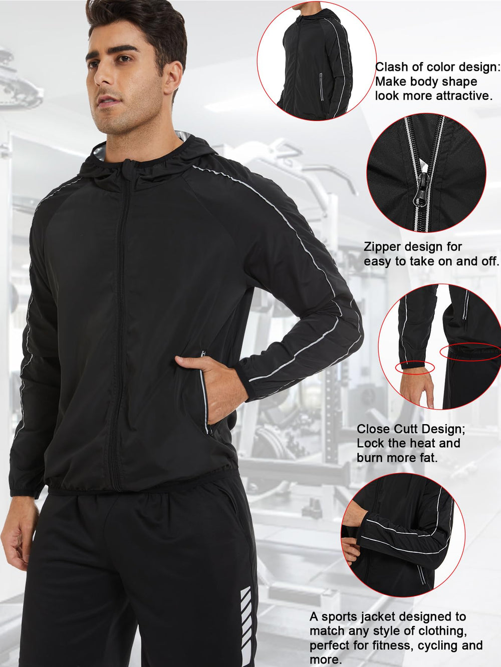 SEXYWG jacket on mannequin displaying size scale for fit selection