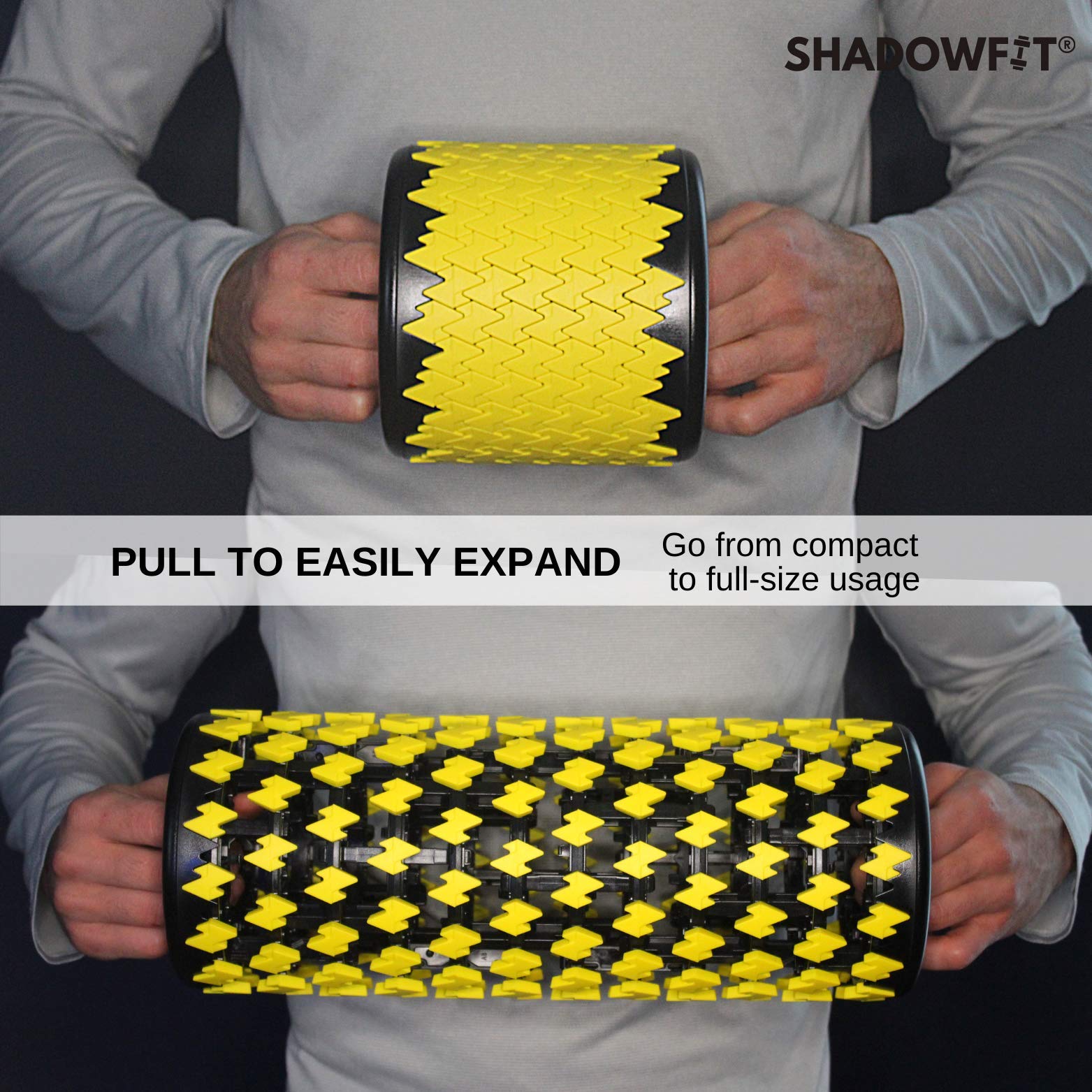 Shadowfit placed under upper back demonstrating targeted trigger relief