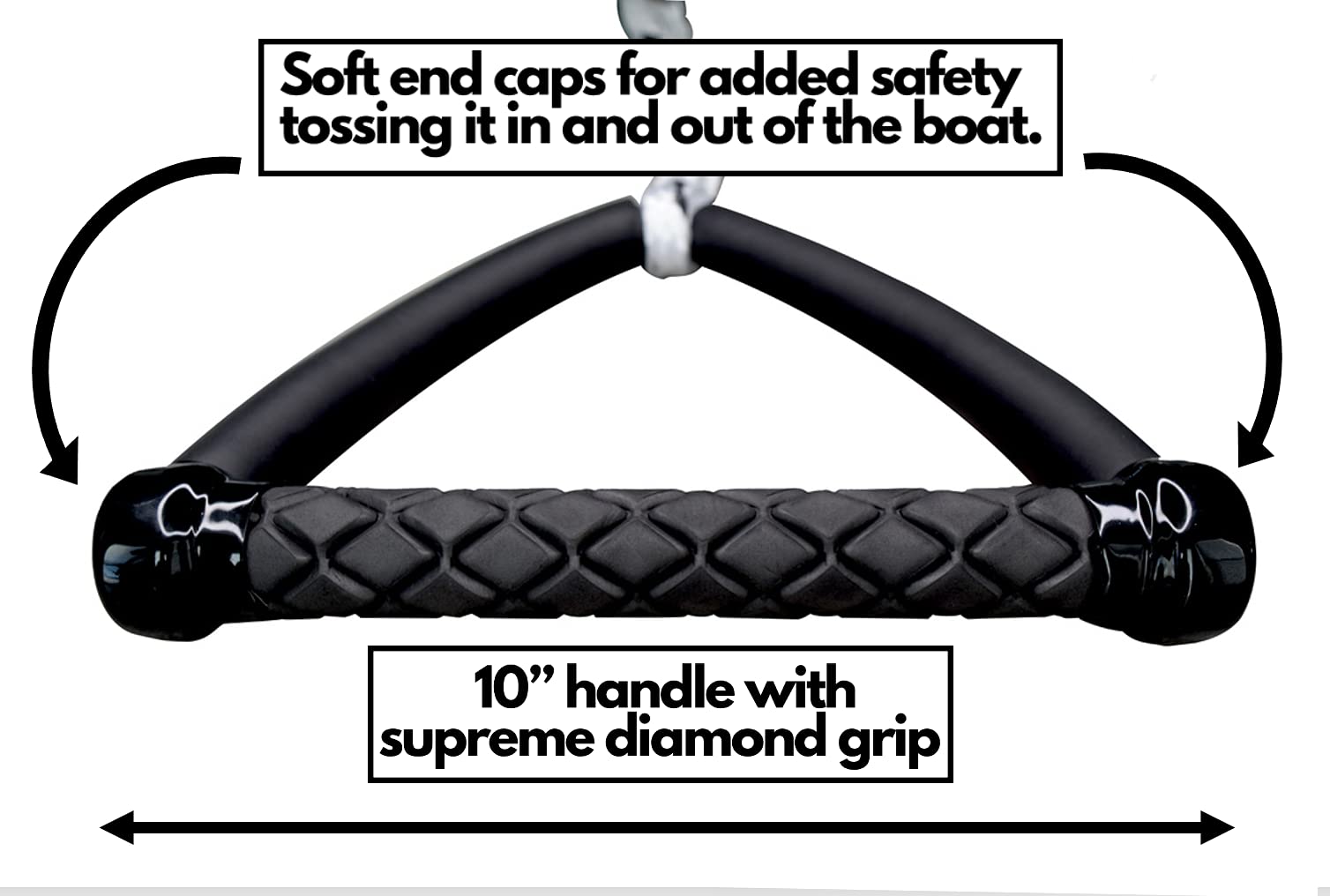 Shaka Pro close-up of diamond-groove handle improving wet-hand grip