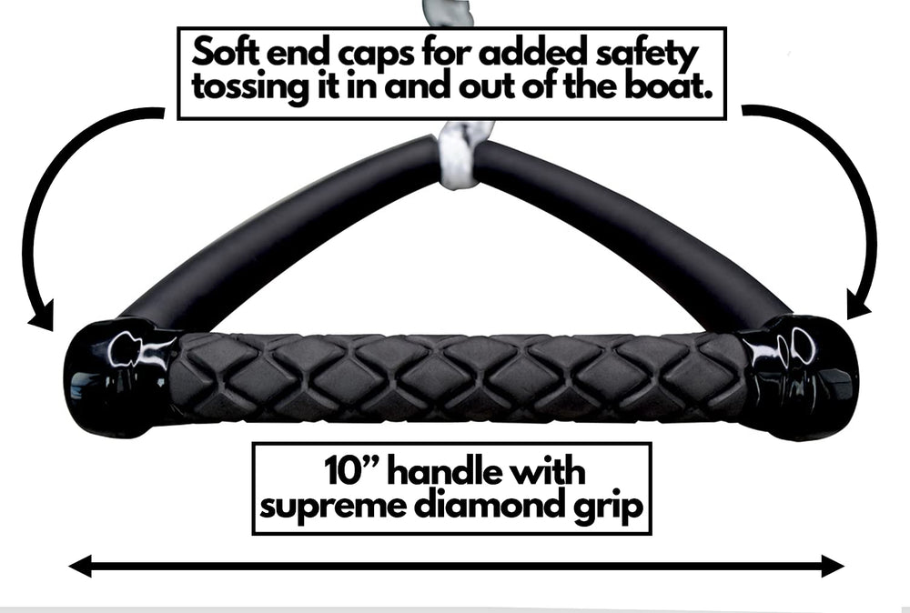 Shaka Pro close-up of diamond-groove handle improving wet-hand grip