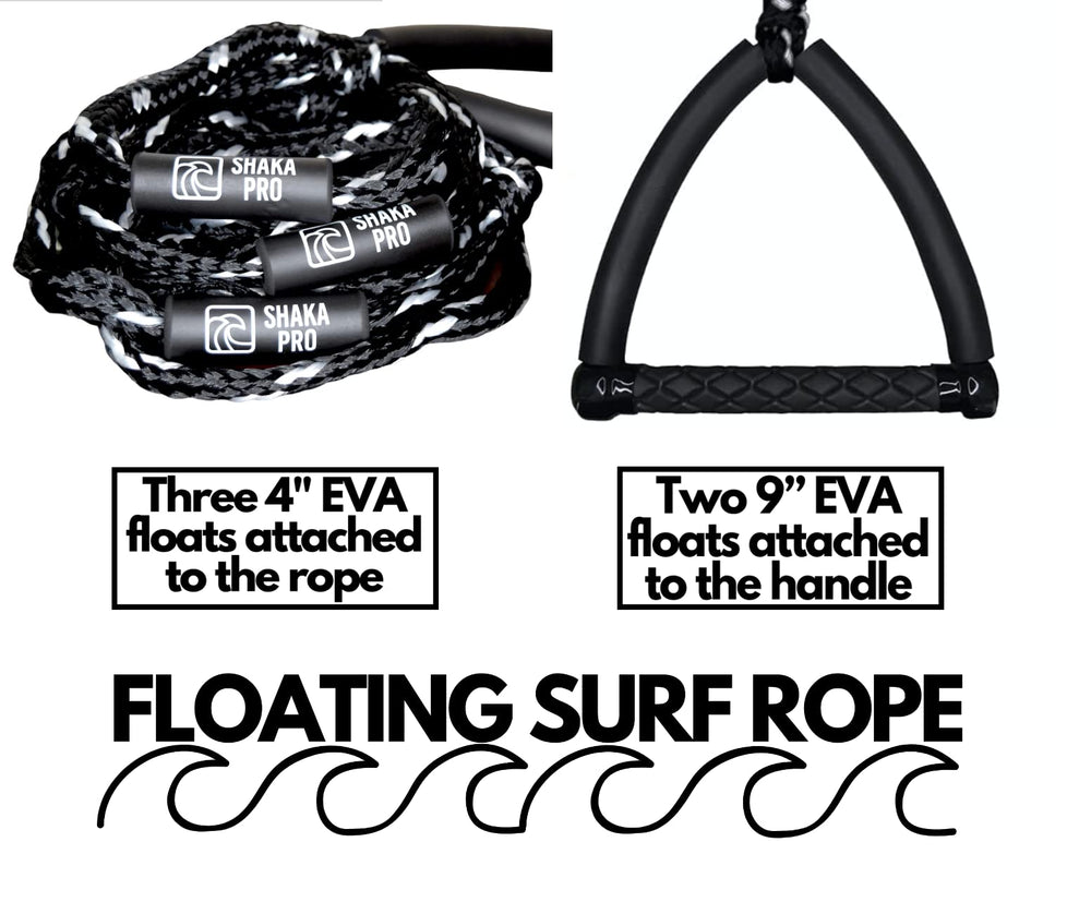 Shaka Pro rope knot hole detail showing four adjustment points for custom length