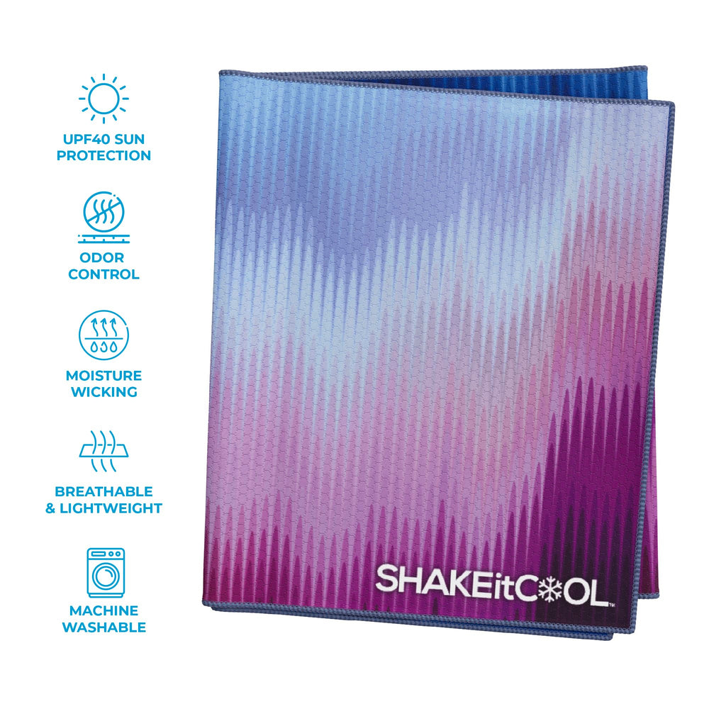 SHAKEitCOOL close-up fabric texture highlighting breathable weave for fast evaporation