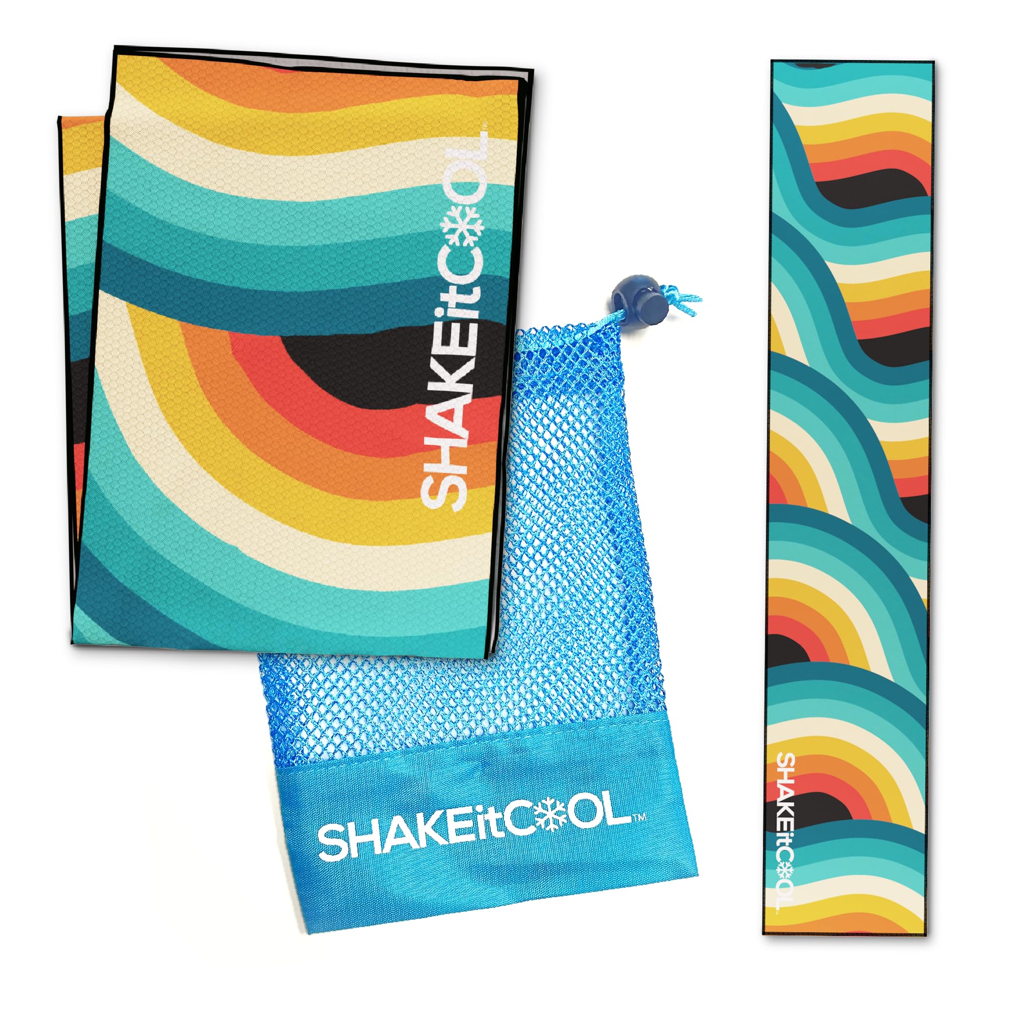 SHAKEitCOOL front packaging showing retro design and compact pouch for travel convenience