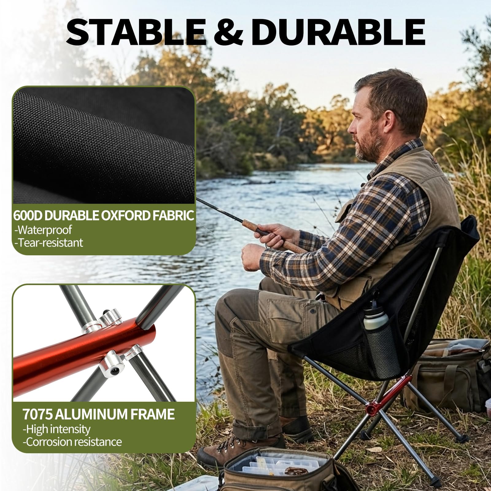 SHALLWE dual side pockets holding bottle and phone for easy access