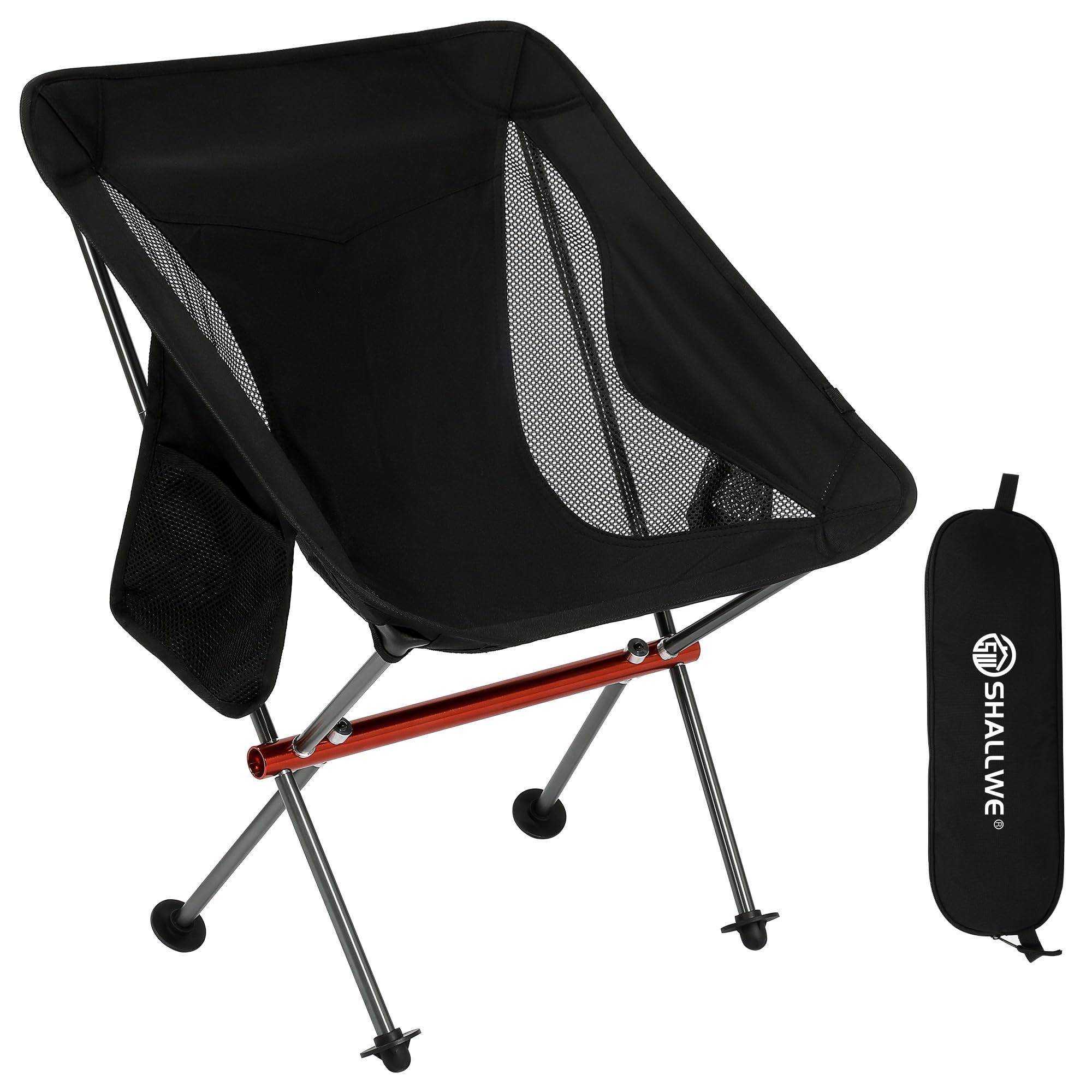 SHALLWE front view of chair showing compact frame and seating comfort